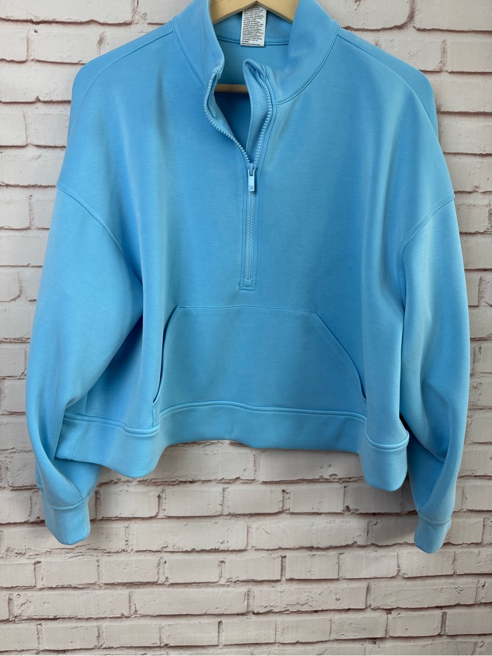 all in motion Sky Blue Quarter-Zip Pullover Sweater